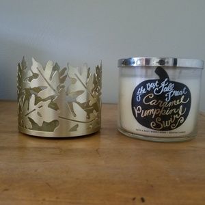 B&BW 3 Wick Candle and Fall Sleeve Set